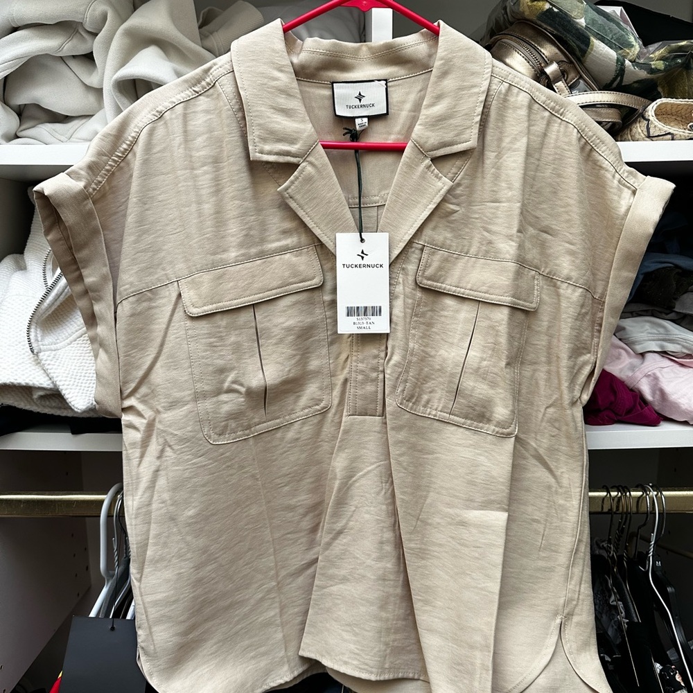 Tuckernuck Tan Short Sleeve Top